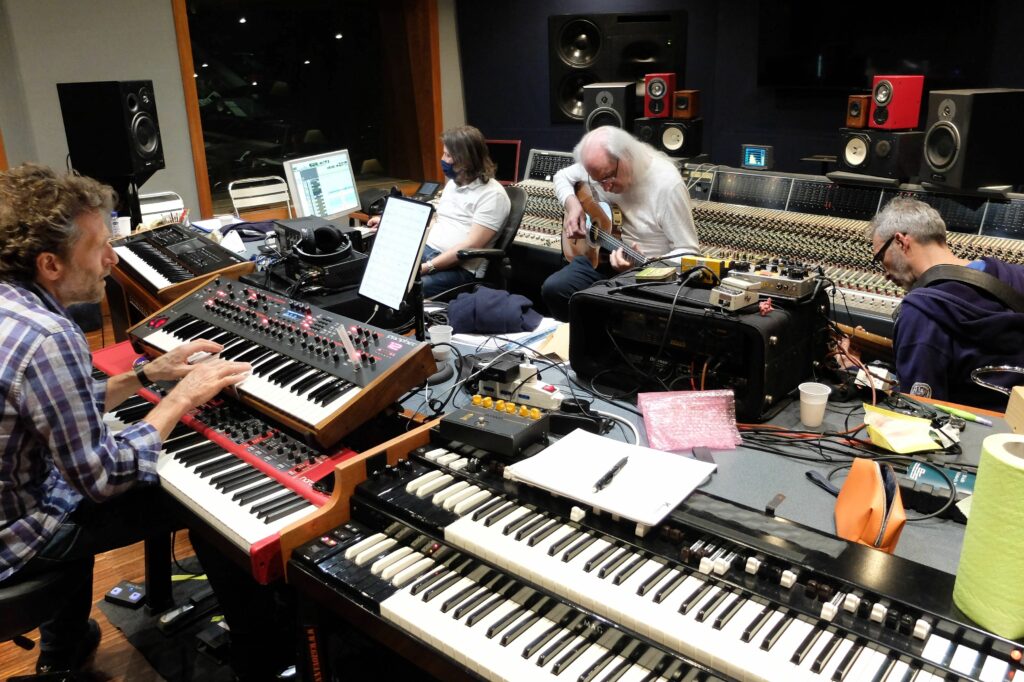 In Alari Park Studio con Franco Mussida, Lorenzo Cazzaniga e Paolo Costa