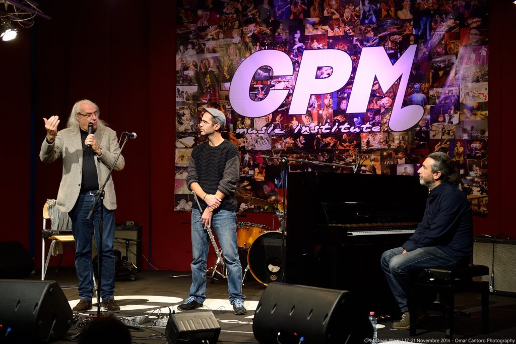 Mell Morcone e Carlo Nicita durante l'IOpen Week in CPM (2014)